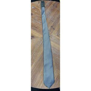 Michael Kors Mens Geometric Pattern Silk Tie Brown & Gold Made In China 57 Inche